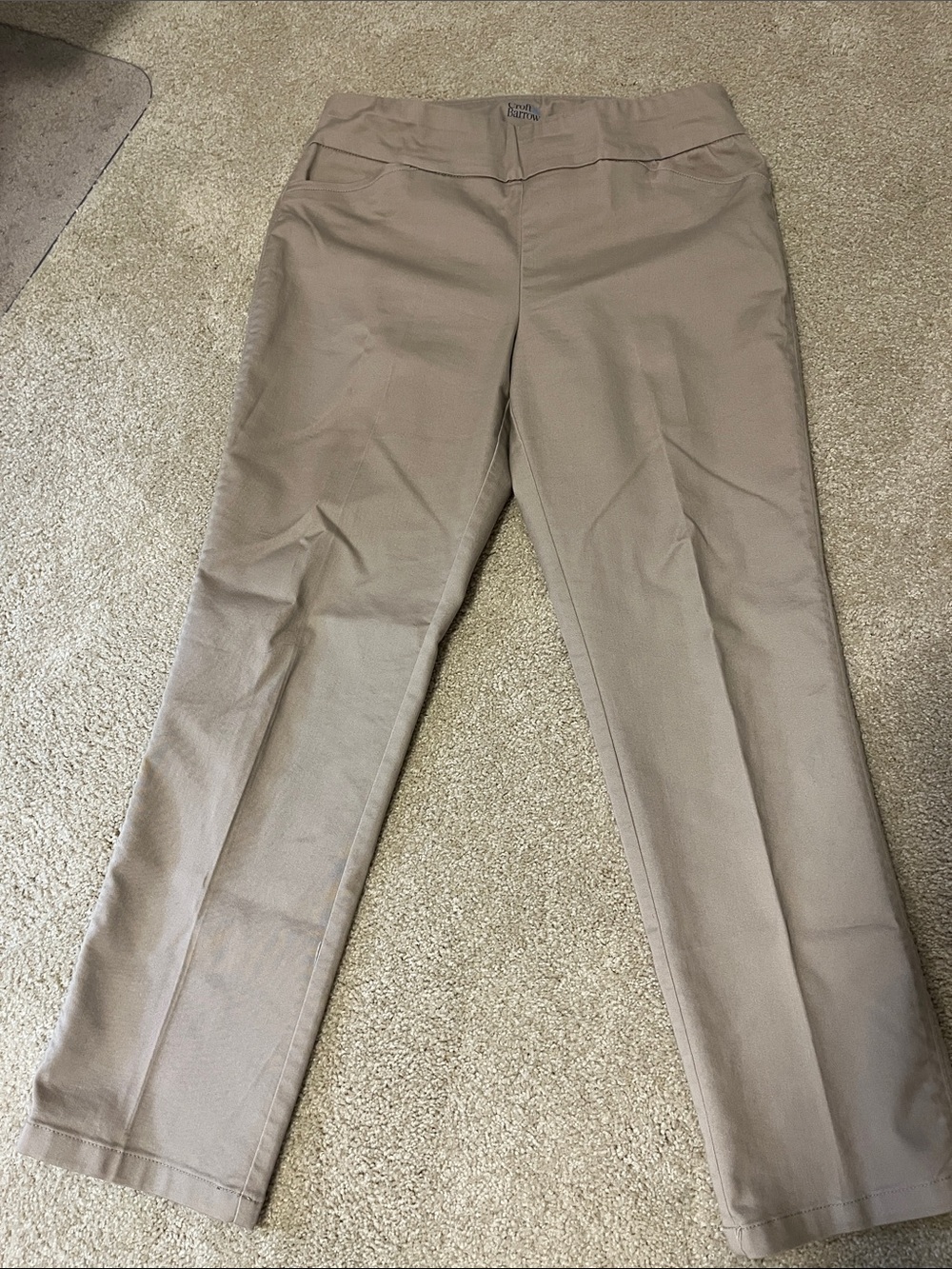 croft & barrow Straight Leg Ponte Pants in Tan